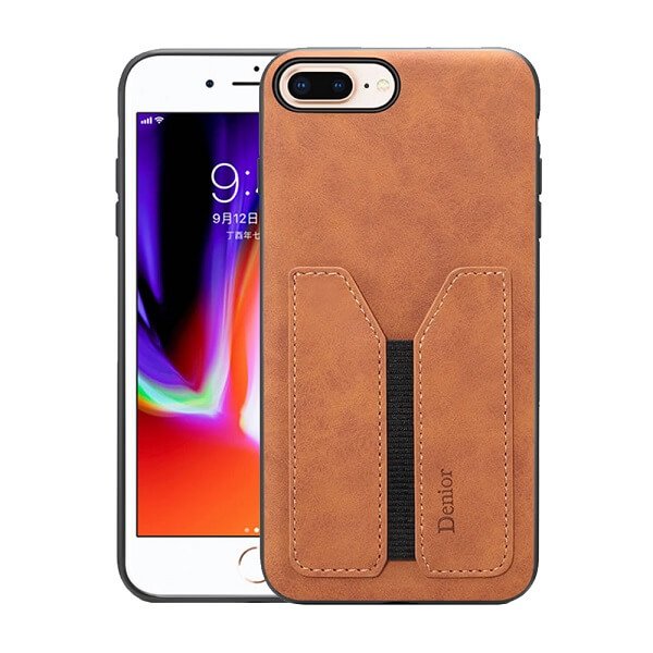 Brown Denior Apple iPhone 7 Plus /8 Plus Leather Case with Wallet Cover