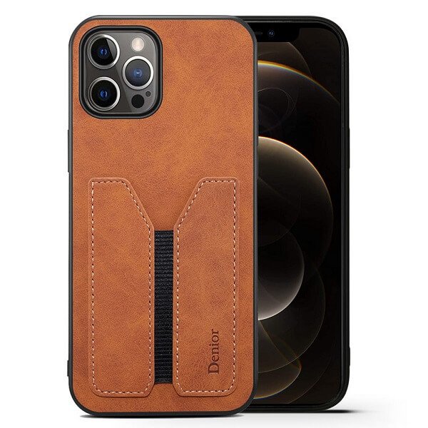 Brown Denior Apple iPhone 12 Pro Max Leather Case