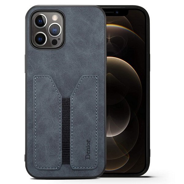 Grey Denior Apple iPhone 12 Pro Max Leather Case