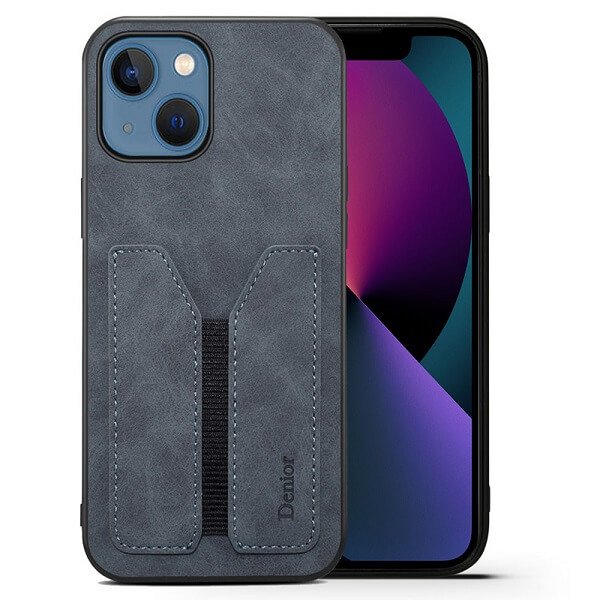 Grey Denior Apple iPhone 13 Mini Leather Case