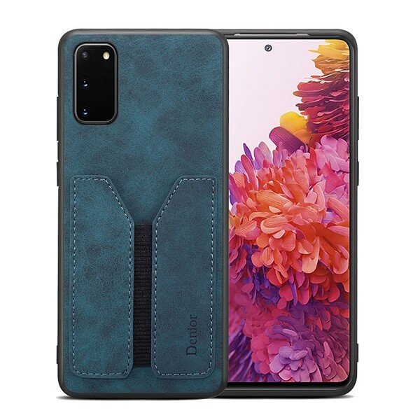 Blue Denior Samsung Galaxy S20 FE Leather Case with Wallet Cover