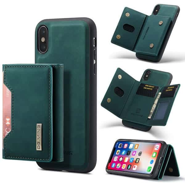 DG.MING Blue iPhone X /XS Magnetic Trifold Wallet Case for Sale