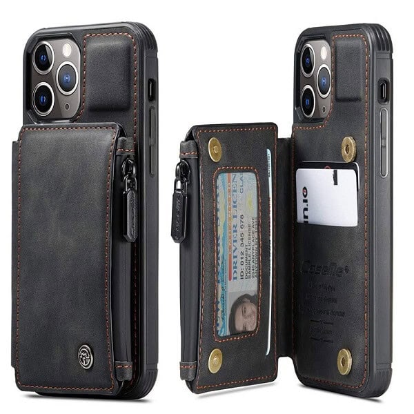 Apple iPhone 11 Pro Max Black CaseMe Back Zipper Wallet Case for Sale