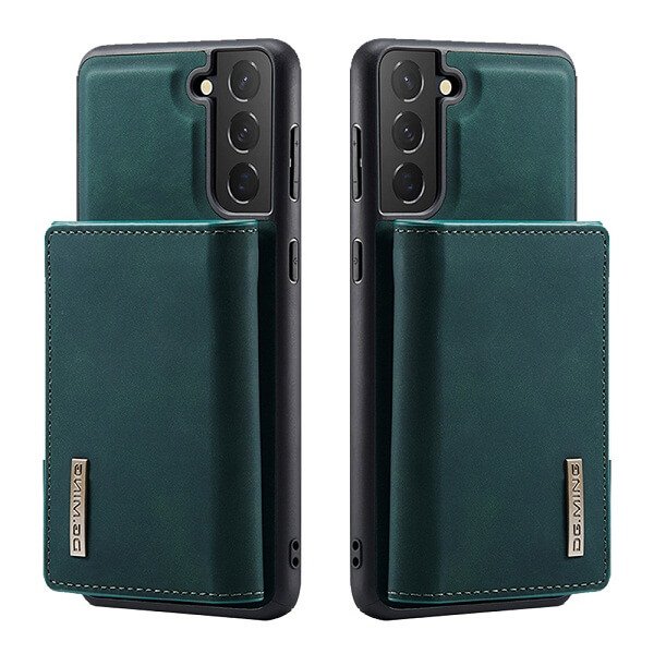 DG.MING Blue Samsung Galaxy S22 Plus Magnetic Trifold Wallet Case