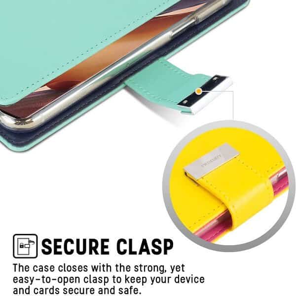 Goospery For Samsung Galaxy Note Rich Diary Wallet Flip Case Leather Card Slots Magnetic Cover