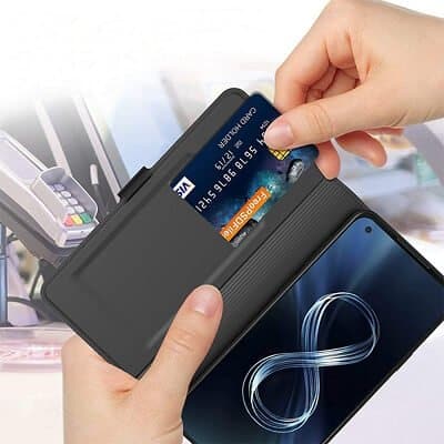 Asus ZenFone 8 5G ZS590KS Flip Wallet Case Bumper Back Protective Protection Card Retro Leather Flip Cover