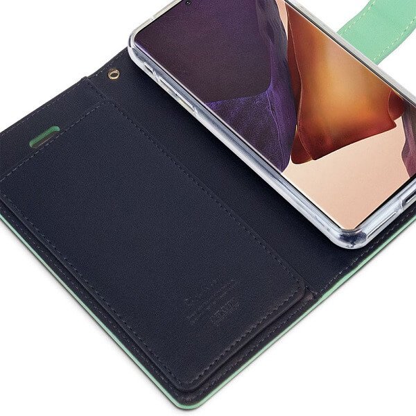Goospery For Samsung Galaxy Note Rich Diary Wallet Flip Case Leather Card Slots Magnetic Cover
