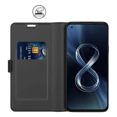 Asus ZenFone 8 5G ZS590KS Flip Wallet Case Bumper Back Protective Protection Card Retro Leather Flip Cover