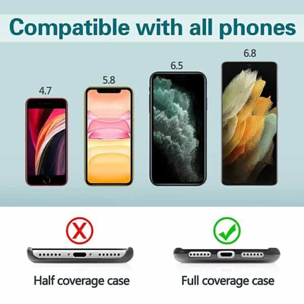 (2 Pack) Phone Lanyard , Wrist Lanyard and Neck Lanyard Ultrathin Pad for Keys ID Badge Set Phone Tether for iPhone, Galaxy & Most Smartphones