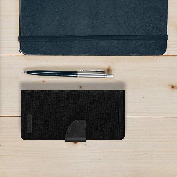 Goospery Canvas For Samsung Galaxy Note Wallet Leather Case Denim Stand Flip Fabric Pouch Credit Card Slots Cover