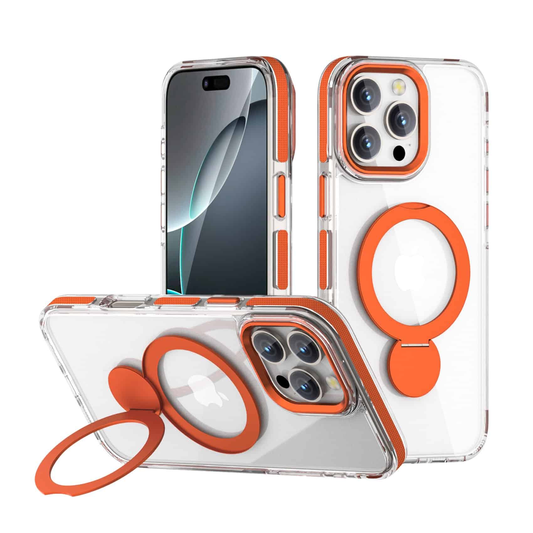 For Apple iPhone MagSafe Magnetic Metal Stand Anti Scratch Camera Protective Case Cover