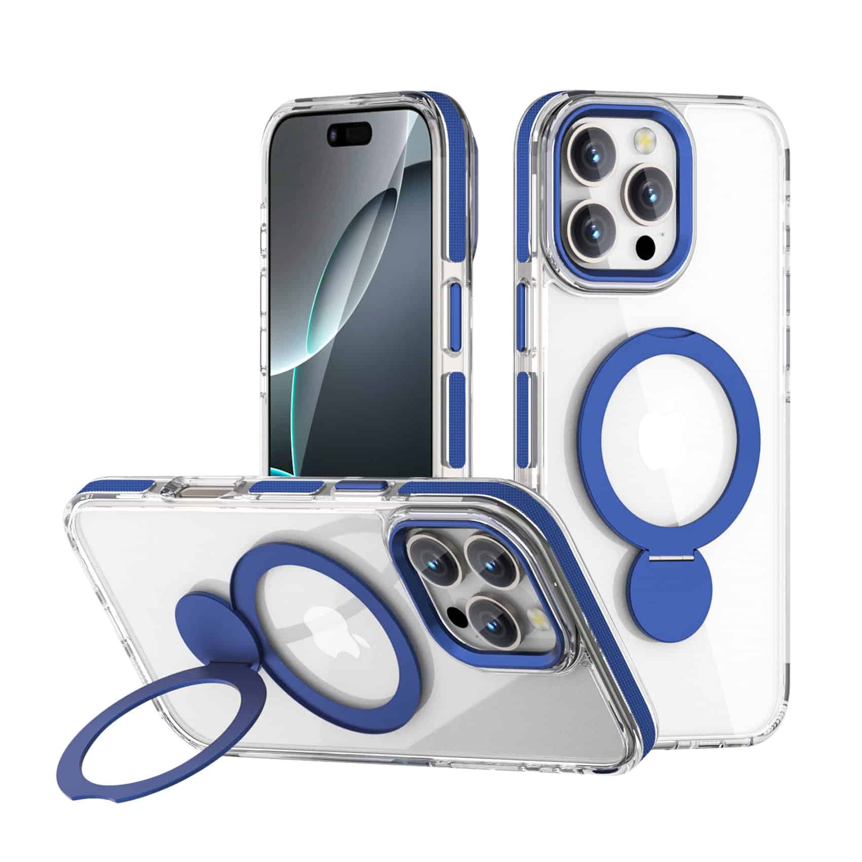 For Apple iPhone MagSafe Magnetic Metal Stand Anti Scratch Camera Protective Case Cover