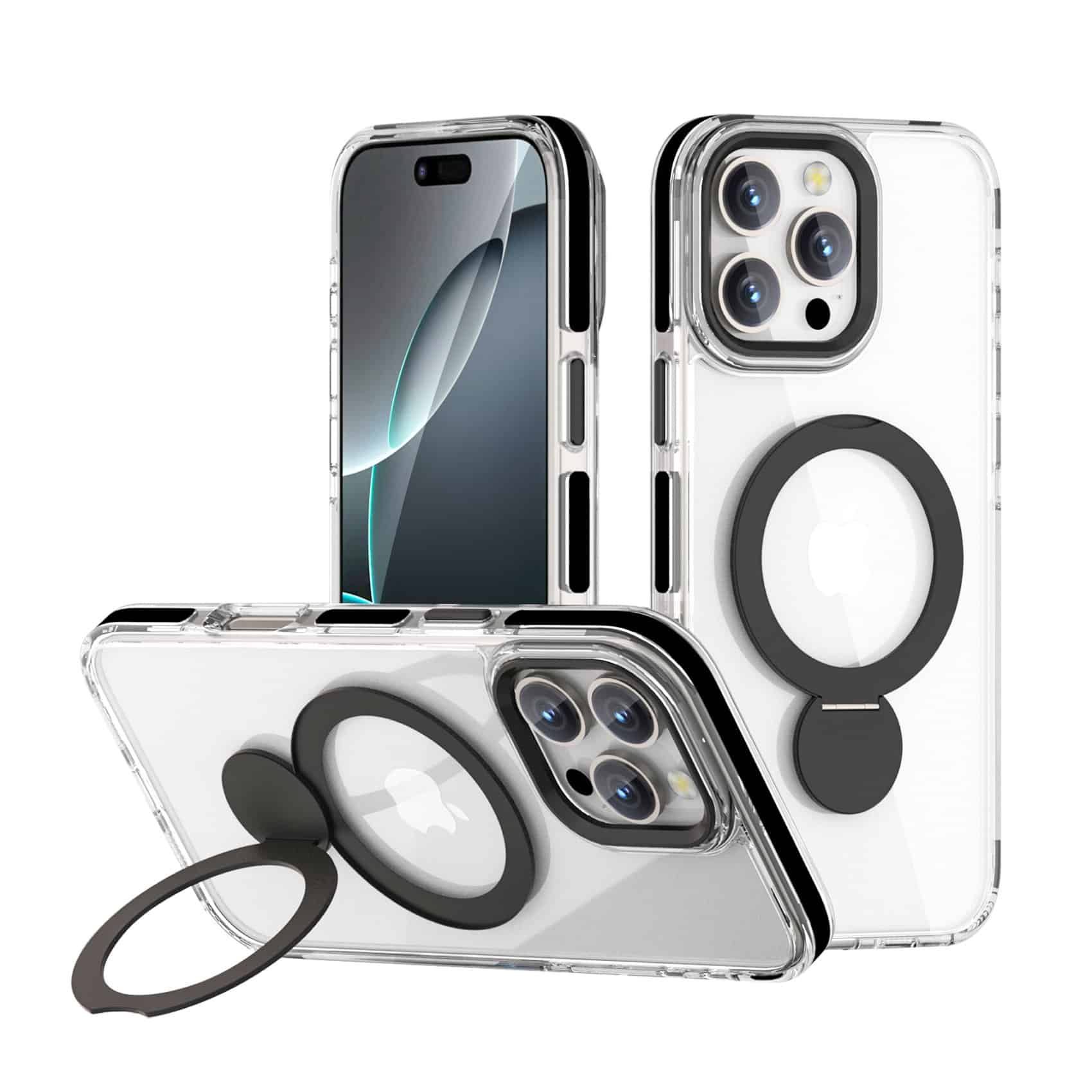 For Apple iPhone MagSafe Magnetic Metal Stand Anti Scratch Camera Protective Case Cover