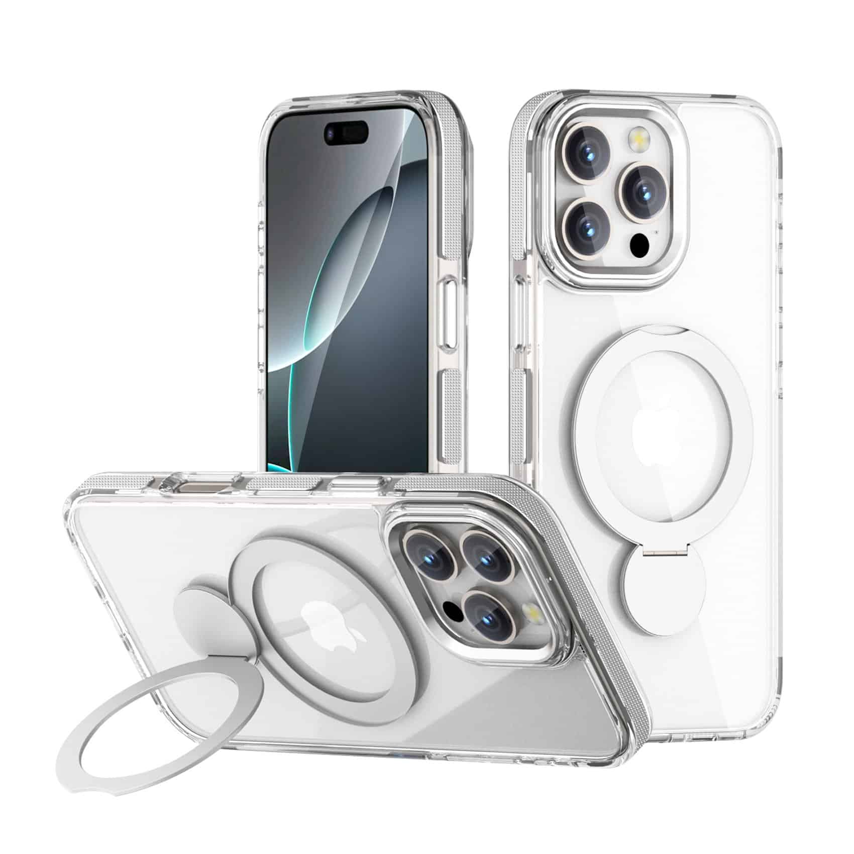 For Apple iPhone MagSafe Magnetic Metal Stand Anti Scratch Camera Protective Case Cover