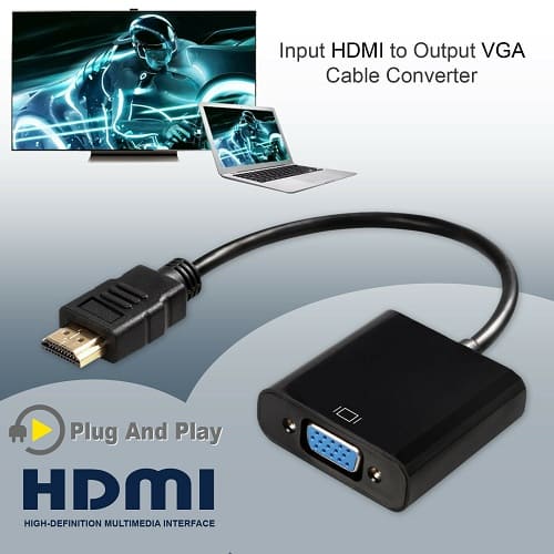 HDMI to VGA Cable Adapter Converter Full HD 1080P HDTV HDMI Cable Connector