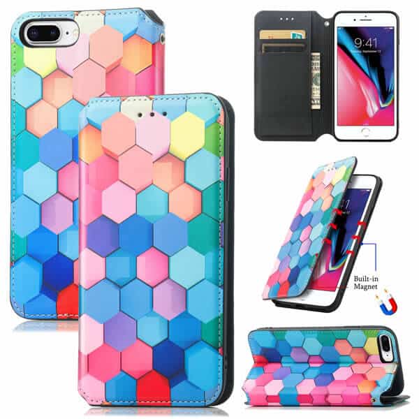 CaseNeo Colored Squares Case Cover For Apple iPhone 7 Plus /8 Plus