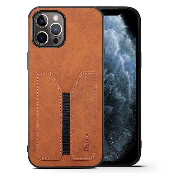 Brown Denior Apple iPhone 11 Pro Max Leather Case
