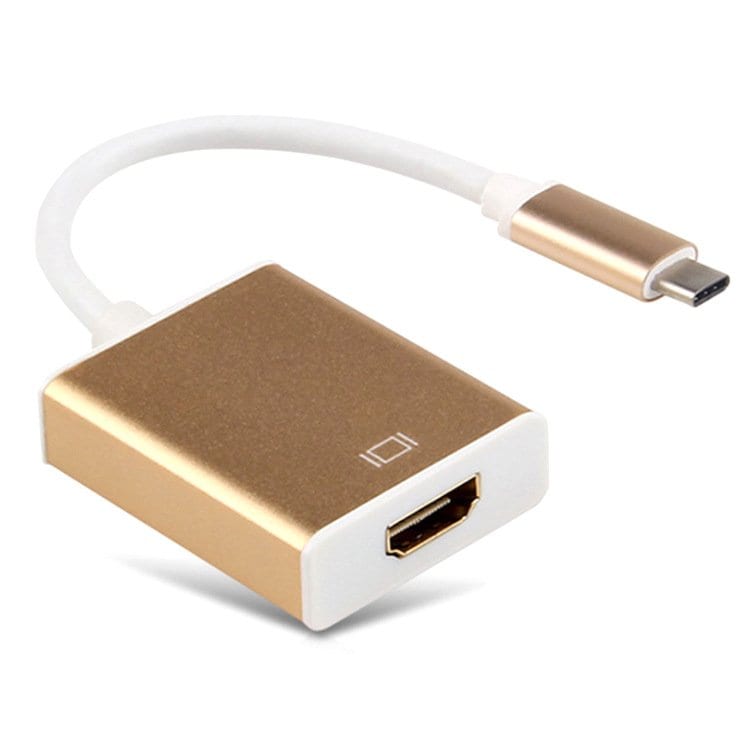 USB Type C 3.1 Male to HDMI Female HDTV 1080p Adapter Cable (Gold)