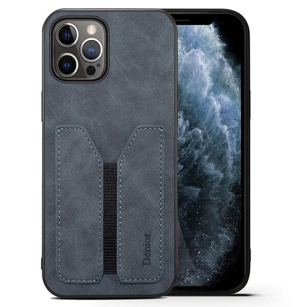 Grey Denior Apple iPhone 11 Pro Max Leather Case