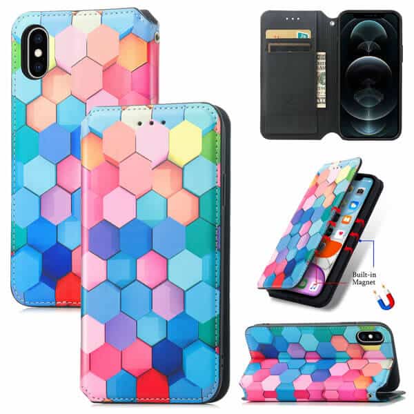 CaseNeo Colored Squares Case Cover For Apple iPhone X /XS for Sale