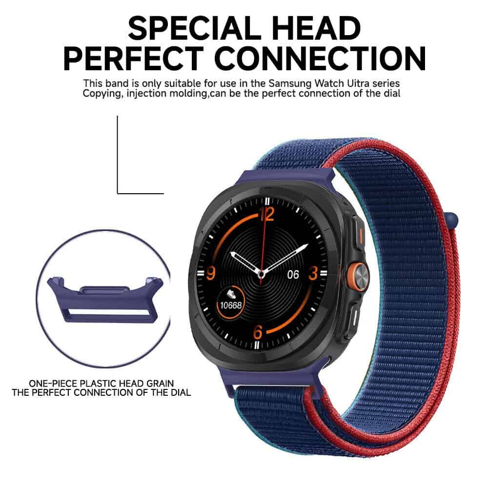 For Samsung Galaxy Watch 8 40MM 44MM / Ultra 47mm 2024 2025 Nylon Webbing Strap Watchband