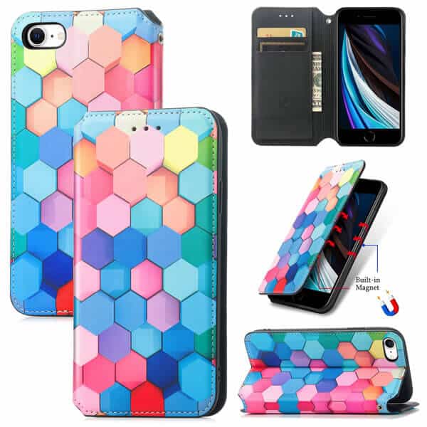 CaseNeo Colored Squares Case Cover For iPhone 7