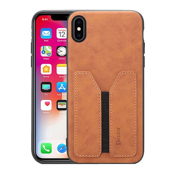 Brown Denior Apple iPhone X /XS Leather Case