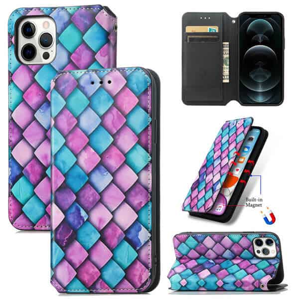 CaseNeo Purple Scales Case Cover For Apple iPhone 12 Pro Max