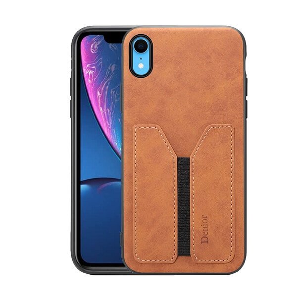 Brown Denior Apple iPhone XR Leather Case