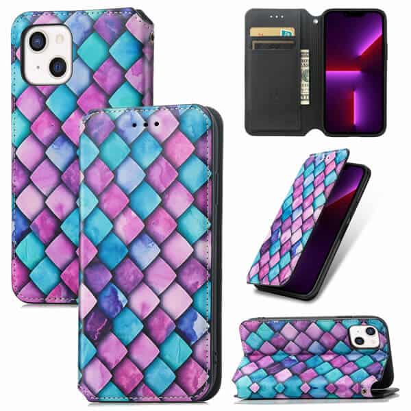 CaseNeo Purple Scales Case Cover For Apple iPhone 13 Mini