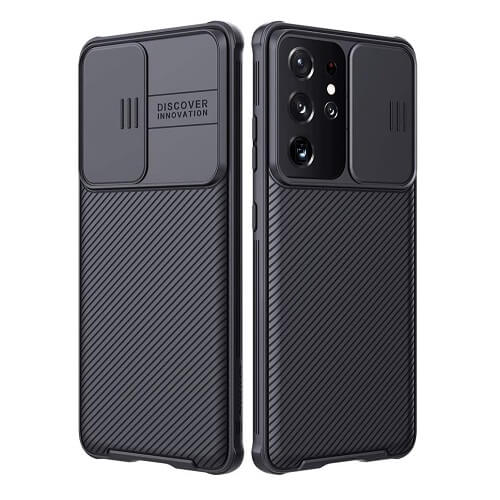 Nillkin Samsung Galaxy S21 Ultra 5G Case, CamShield Series Slim Stylish Protective Case with Slide Camera Cover - Black