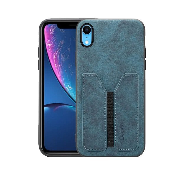 Blue Denior Apple iPhone XR Leather Case