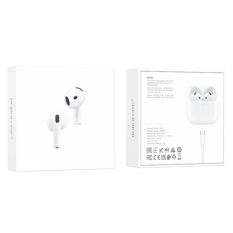 Borofone BW94 TWS True Wireless Stereo Headset Bluetooth Headphones With Microphone Earbuds Sports Headset