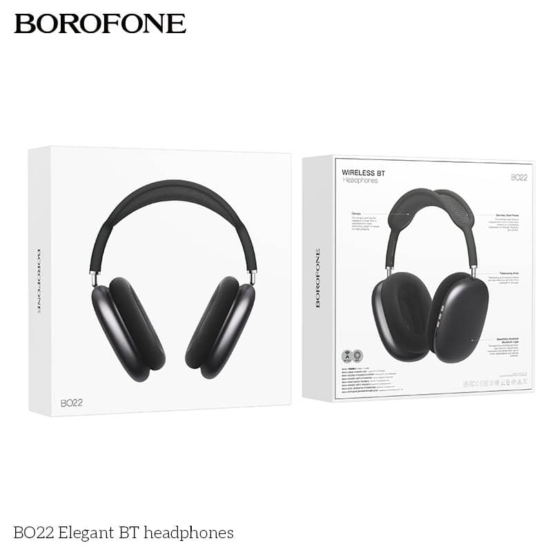 Borofone BO22 Elegant BT Headphone Wireless Bluetooth 5.3 On-Ear Headphones ( Space Grey)