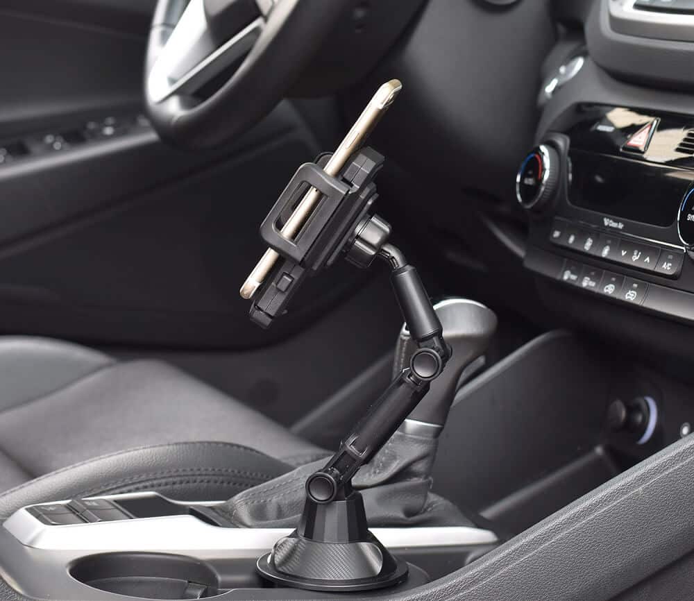 Car Cup Holder Phone Mount, Cup Holder Cradle Car Mount with Adjustable Neck