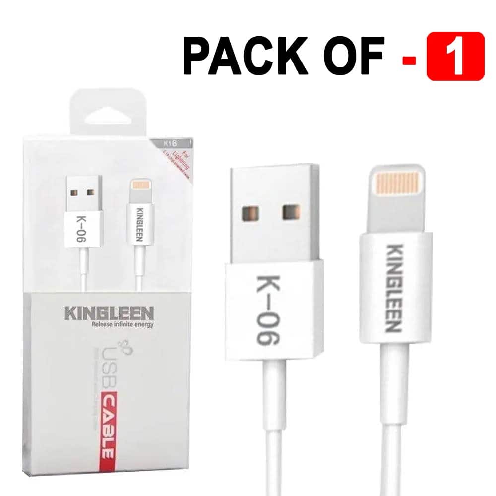 1X 10X 20X KINGLEEN (K06) 1M 2.1A Lightning Fast Charging High Quality Data Sync Cable Cord For Apple iPhone iPad iPod