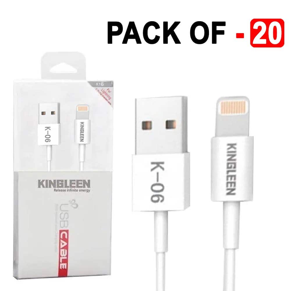 1X 10X 20X KINGLEEN (K06) 1M 2.1A Lightning Fast Charging High Quality Data Sync Cable Cord For Apple iPhone iPad iPod