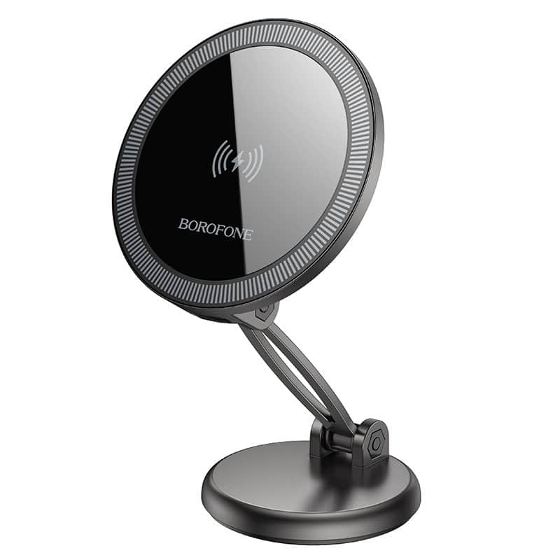 Borofone BH218 Metal MagSafe Magnetic Wireless 15W Fast Charger Charging Car Mount Holder