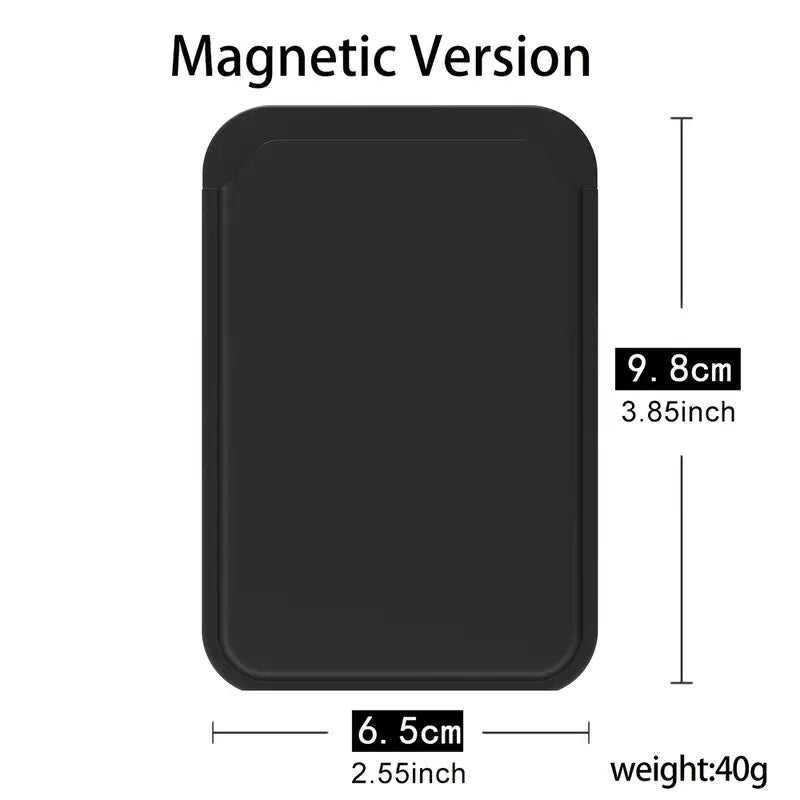 Hard Strong MagSafe Magnetic Mobile Phone Wallet RFID Blocking Credit Card Holder, Holds 4 Cards