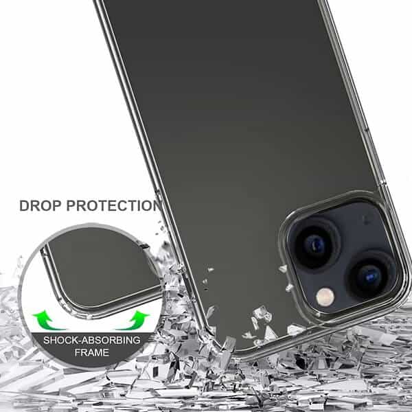 For iPhone 7 8 SE 2022 X XR XS 11 12 13 14 15 16 Pro MAX Plus Slim With 4 Corners Hard Clear Shockproof Bumper Cover