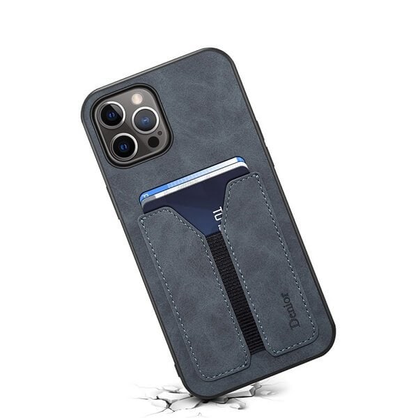 Denior For Apple iPhone Leather Case with Elastic Wallet Card Holder Slot Pocket Cover