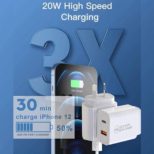 20W SMART KOALA PD + USB SAA Certified Fast Charging Wall AU Plug Charger Power Adapter TCS-20WACB