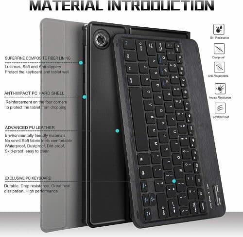 Wireless Bluetooth Keyboard Case Folio Leather Smart Stand Cover For Lenovo Tab All Models
