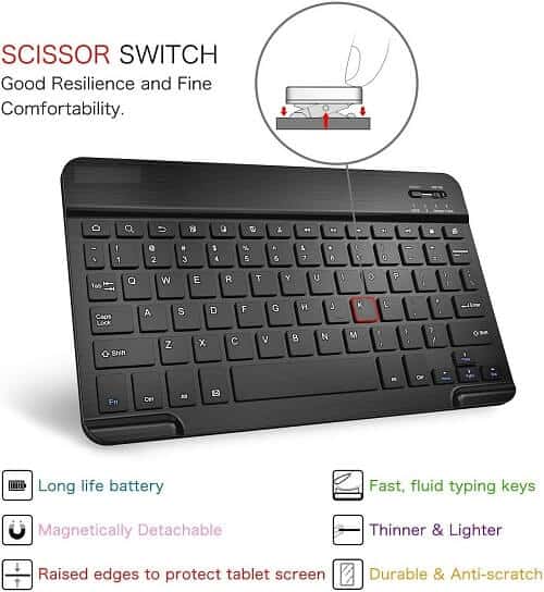 Wireless Bluetooth Keyboard Case Folio Leather Smart Stand Cover For Lenovo Tab All Models
