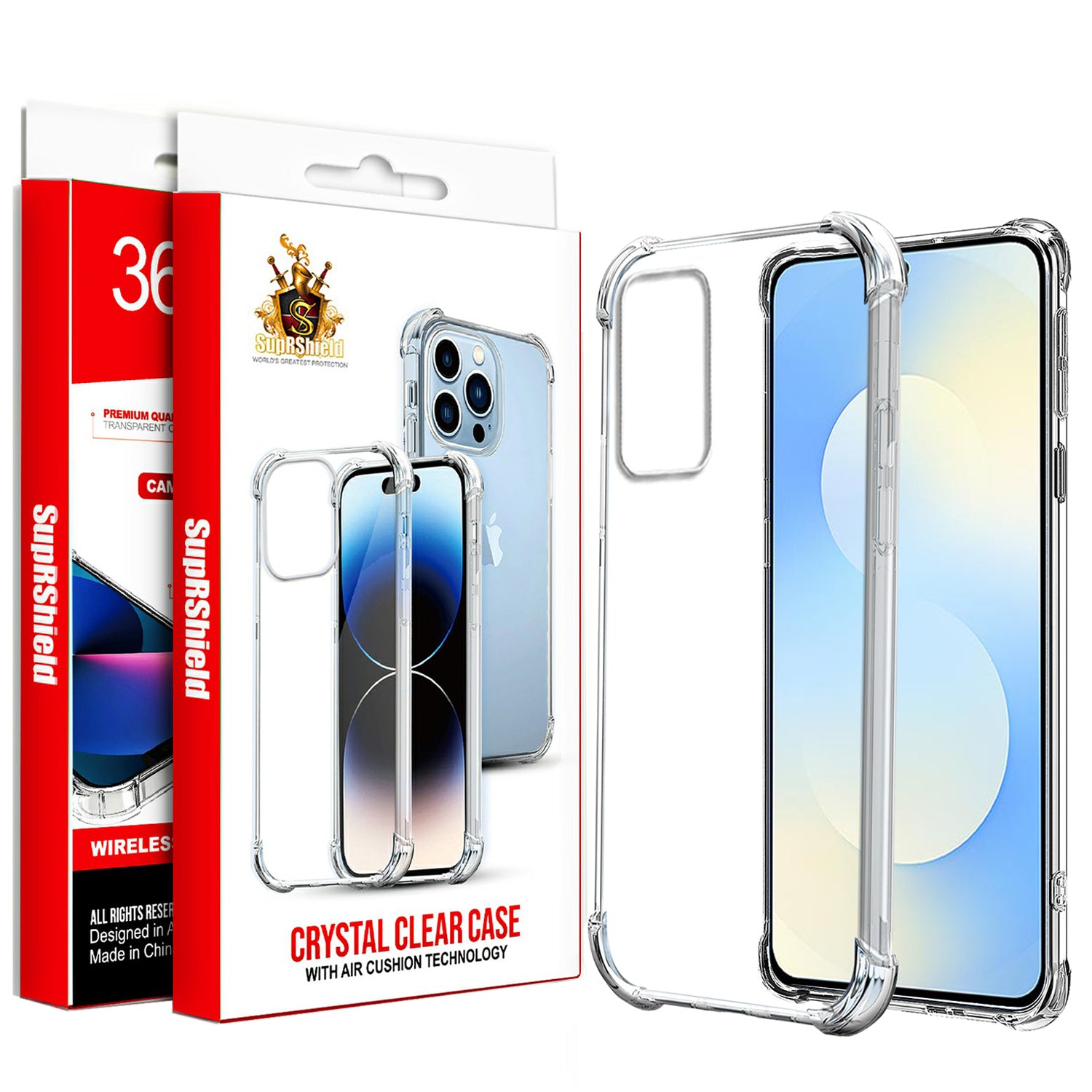 For Samsung Galaxy S Series Clear Case Shockproof Tough Gel Clear Transparent Air Cushion Cover
