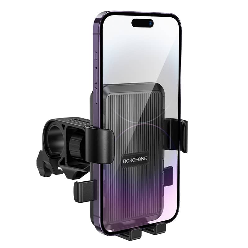 Borofone BH137 Knight Universal Motorcycle, Bicycle & Baby Strollers Mount Mobile Phone Holder (Black)