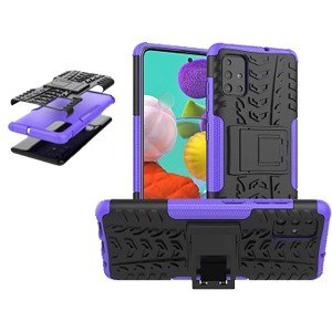 Samsung Galaxy A51 Shockproof Heavy Duty Tough Rugged Case Cover (Purple)