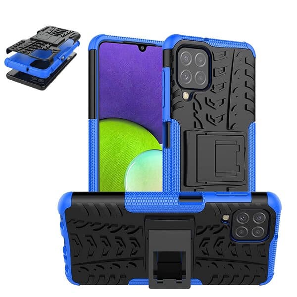 Samsung Galaxy A22 4G Blue Heavy Duty Shockproof Case Cover
