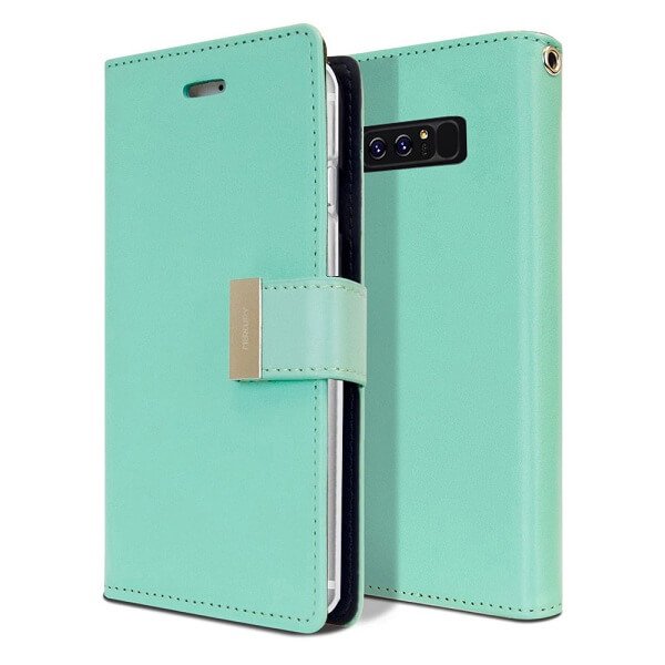 Goospery Samsung Galaxy Note 8 Rich Diary Black Wallet Case For Sale