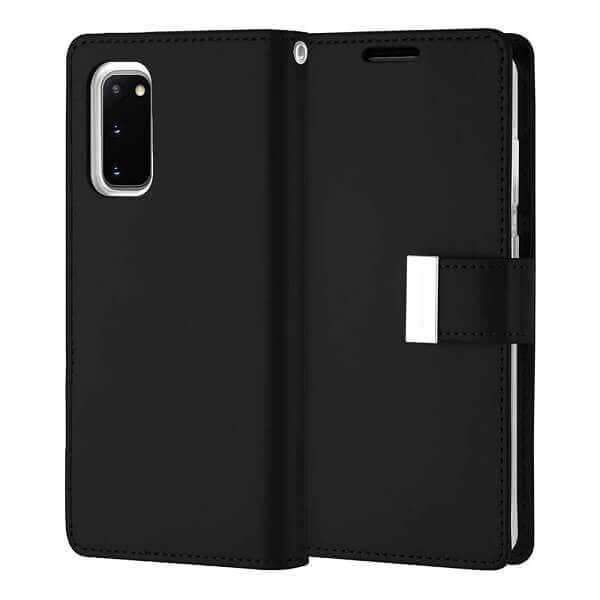 Goospery Galaxy S20 Plus Rich Diary Black Wallet Case